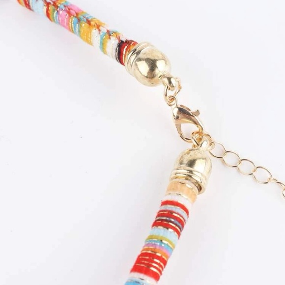 EMERY ROSE Rhinestone Decor Geometric Charm Necklace & Drop Earrings - Picture 3 of 5